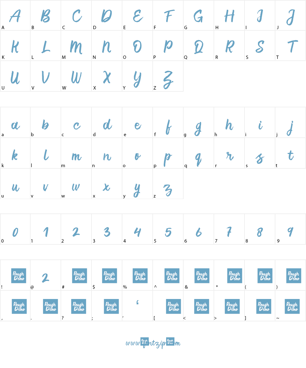 Rough Sketch Font Character